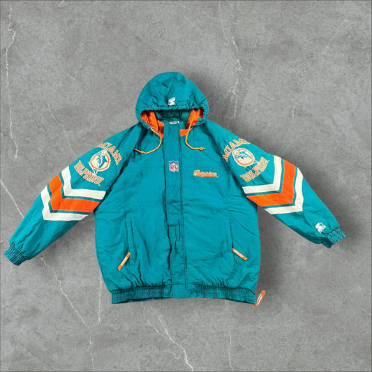 Giacca NFL Vintage 1990s Miami Dolphins Starter Pro Line NFL