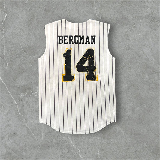 Jersey Majestic Baseball vintage senza maniche Bergman #14 USA Anni ’90 Majestic