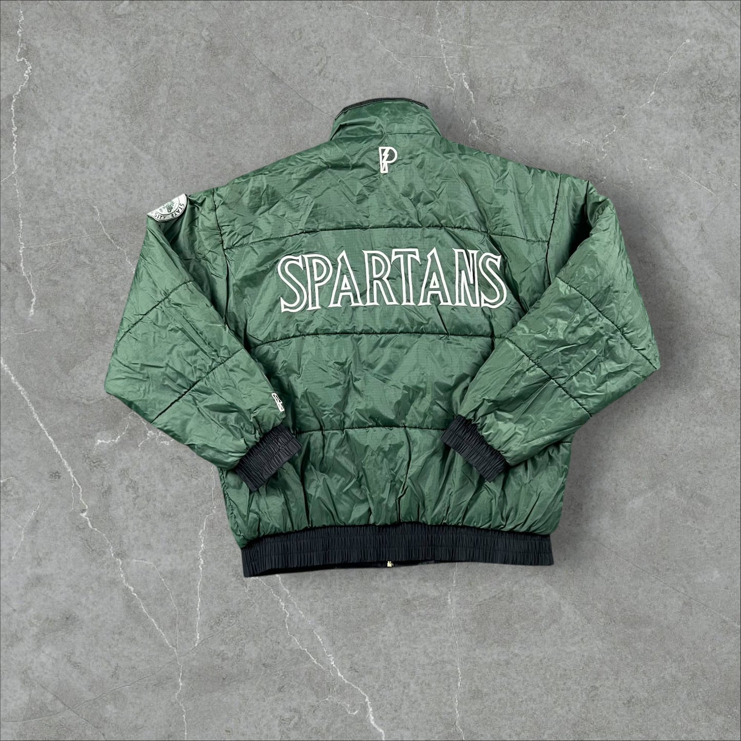 Giacca vintage 90s Pro Player NCAA Michigan State Spartans Pro Player