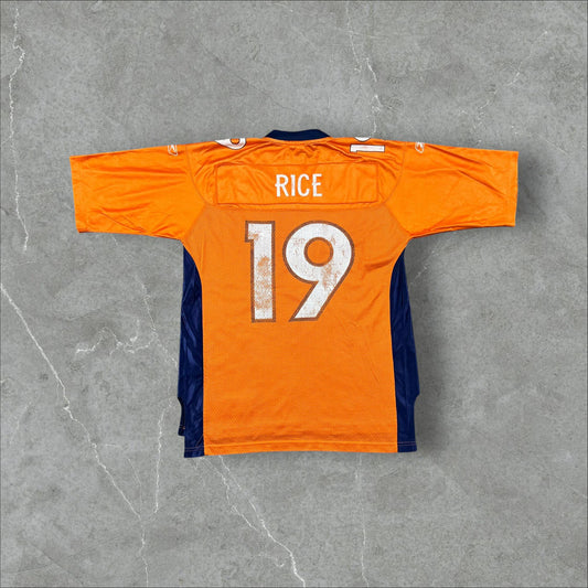 Jersey rara vintage 2005 pre-ritiro Reebok Jerry Rice #19 Denver Broncos NFL NFL