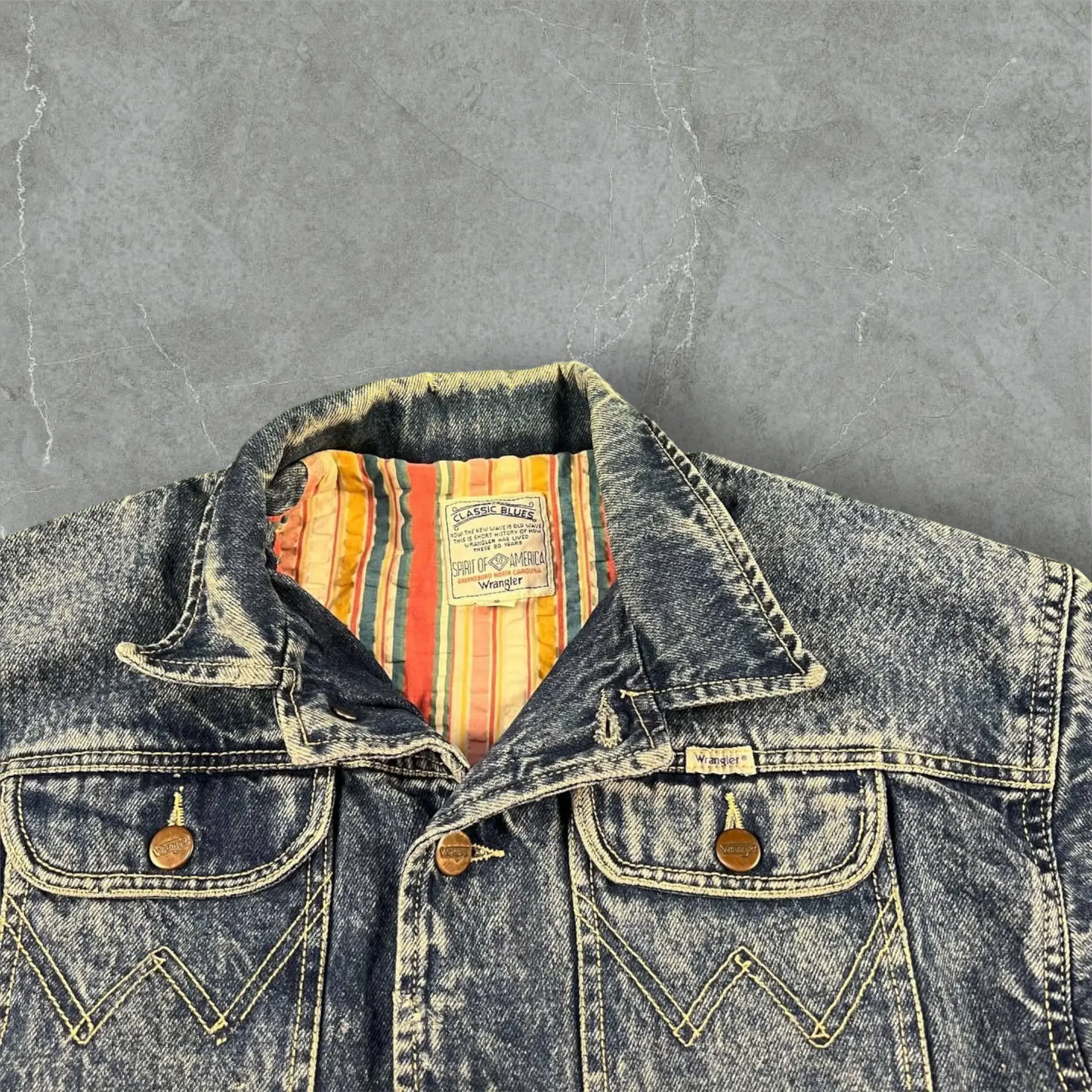 Giacca in jeans vintage Wrangler Spirit Of America Wrangler
