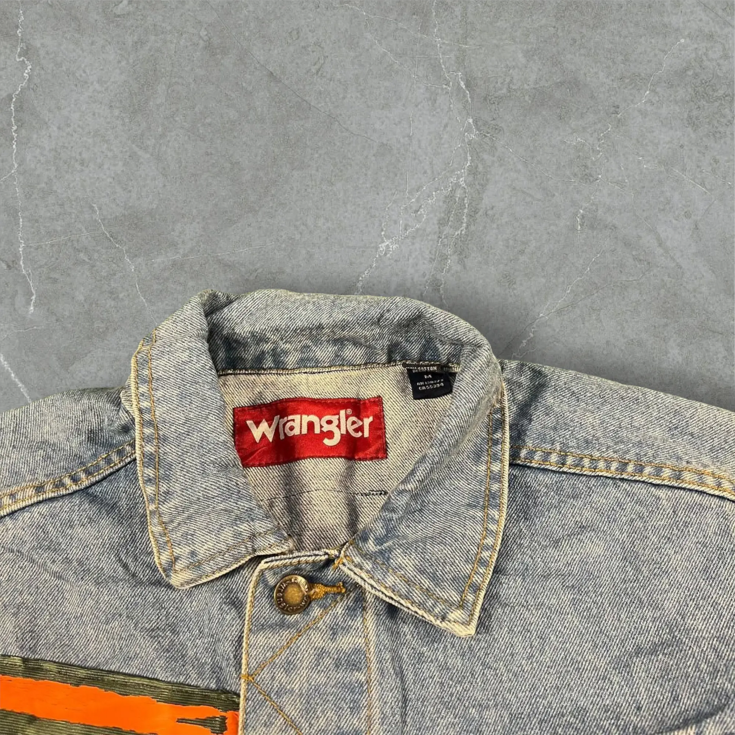 Giacca in jeans Wrangler x University Miami Hurricanes custom Wrangler
