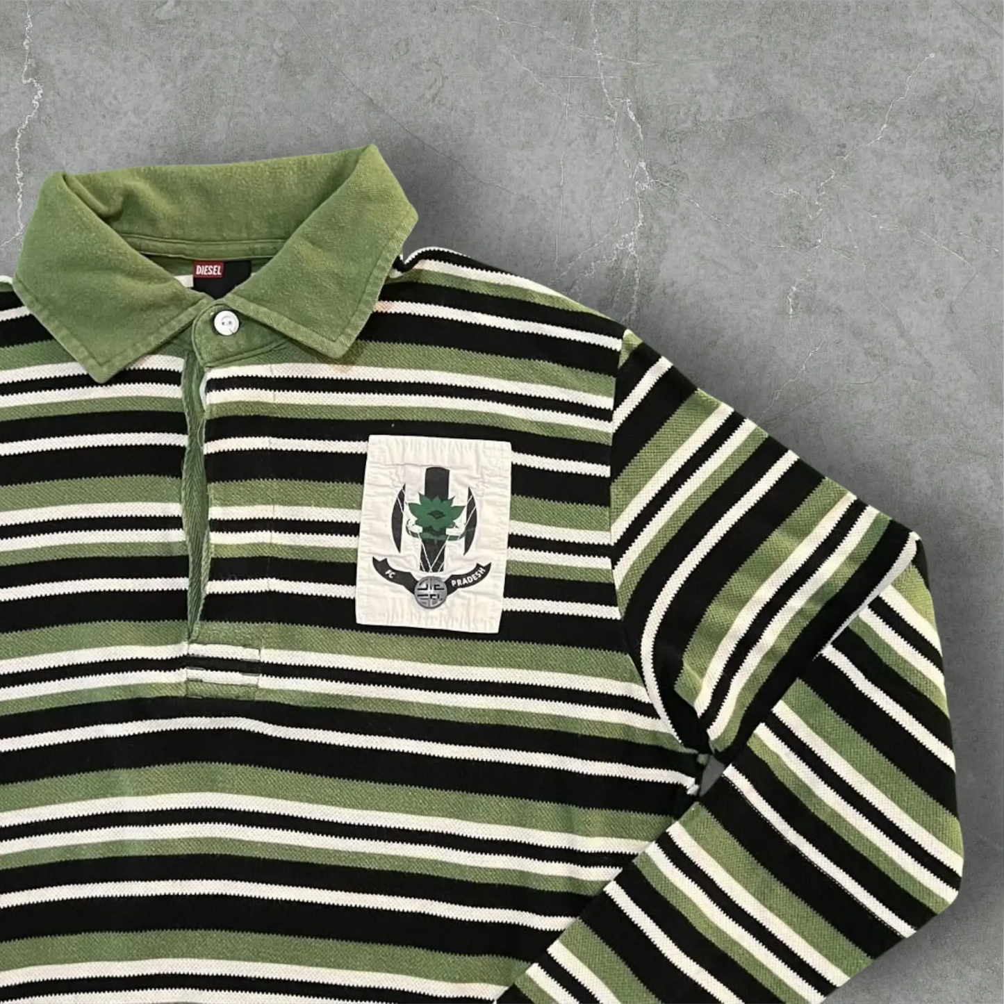 Polo a maniche lunghe Diesel Club Vintage Stripe Y-2 FC Pradesh Diesel