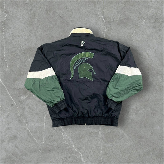 Giacca vintage 90s Pro Player NCAA Michigan State Spartans Pro Player