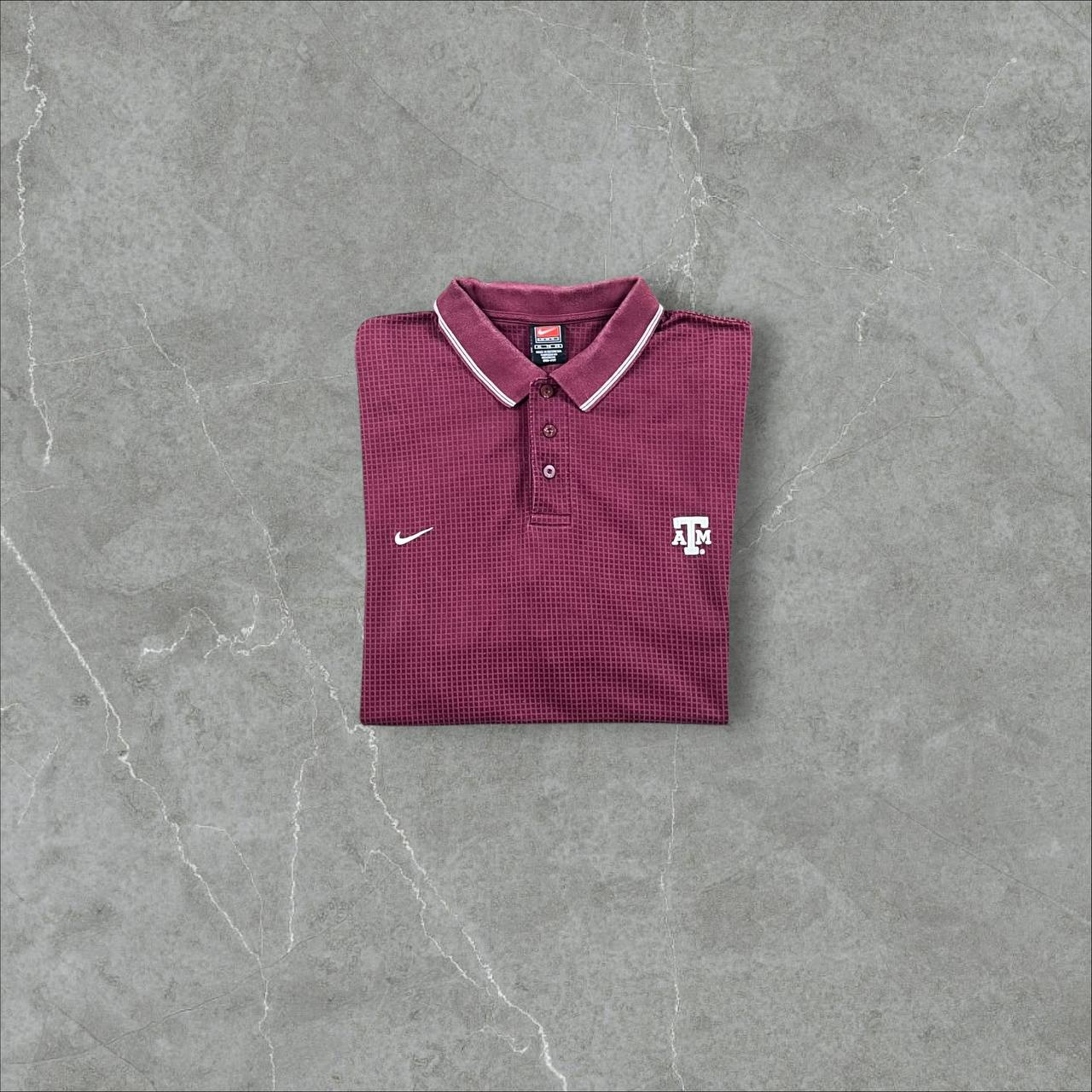 Polo Nike x Texas A&M Maroon Wavepane Nike