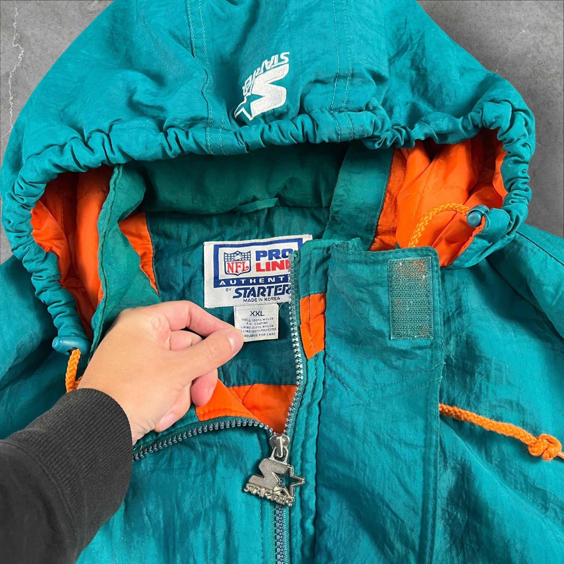 Giacca NFL Vintage 1990s Miami Dolphins Starter Pro Line NFL