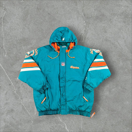 Giacca NFL Vintage 1990s Miami Dolphins Starter Pro Line NFL