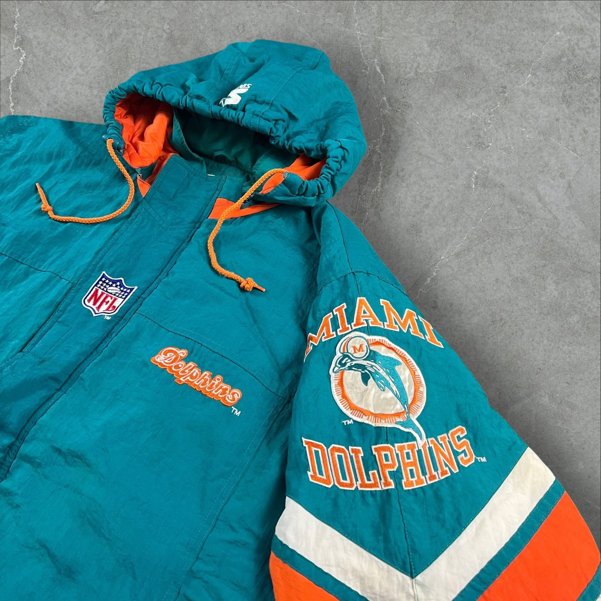 Giacca NFL Vintage 1990s Miami Dolphins Starter Pro Line NFL