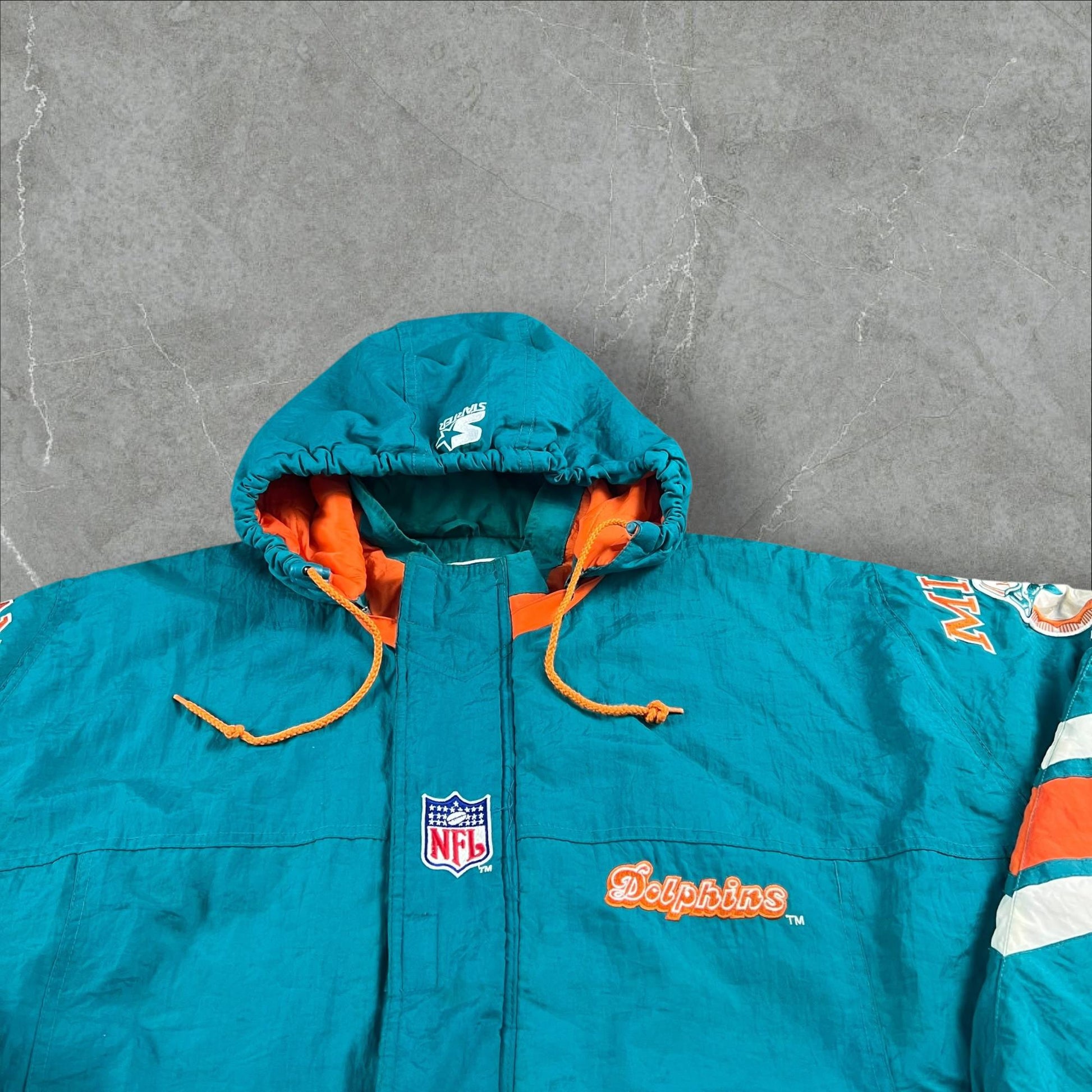 Giacca NFL Vintage 1990s Miami Dolphins Starter Pro Line NFL