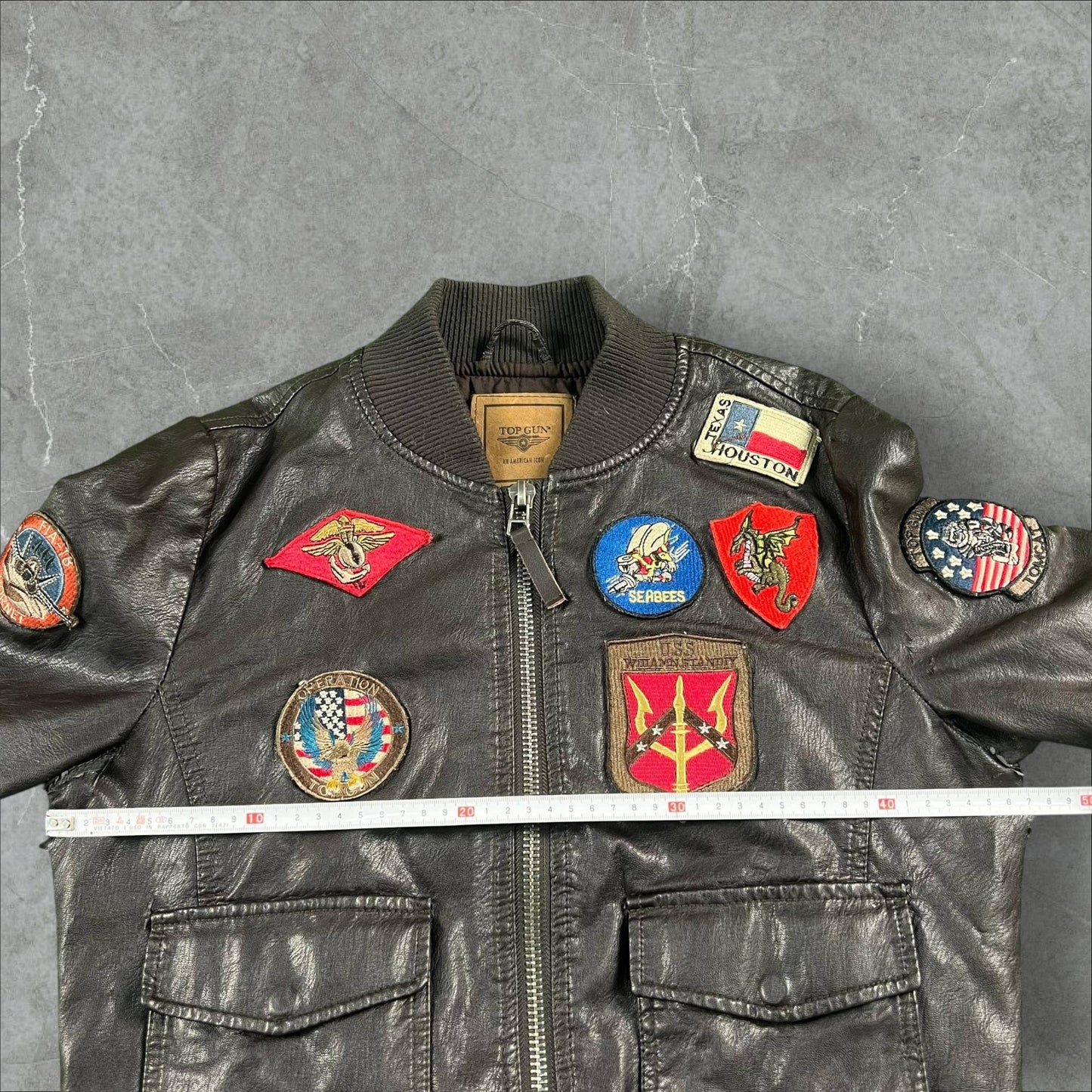 Bomber vintage Top Gun Vegan Leather Top Gun