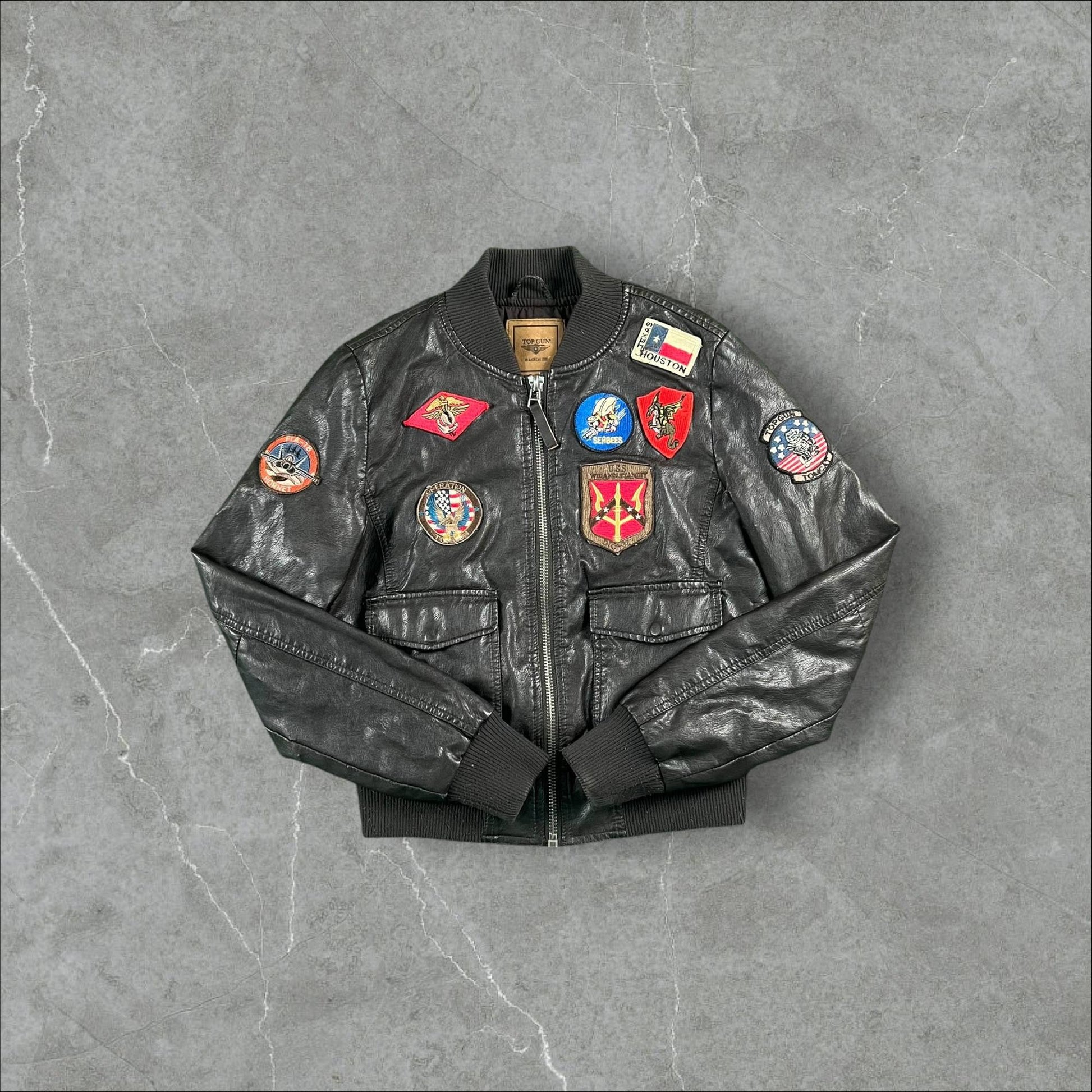 Bomber vintage Top Gun Vegan Leather Top Gun