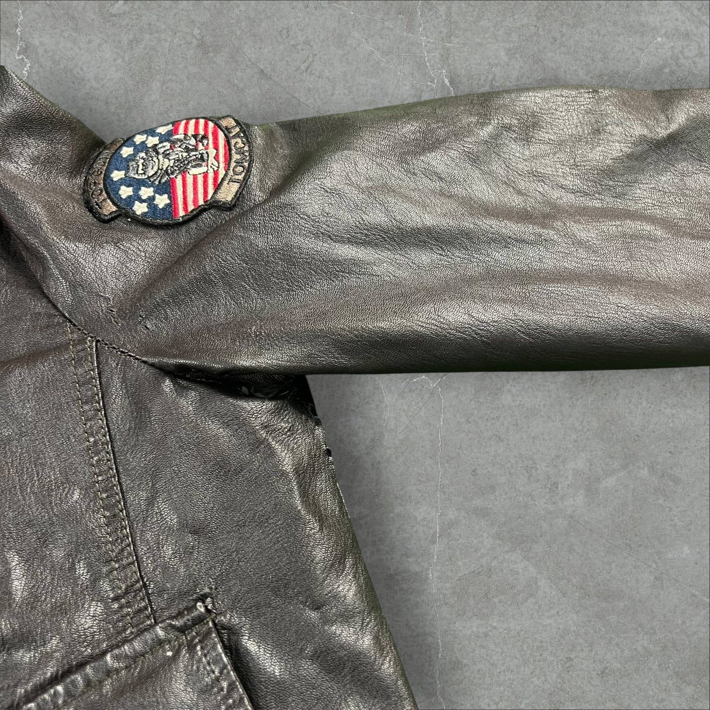 Bomber vintage Top Gun Vegan Leather Top Gun