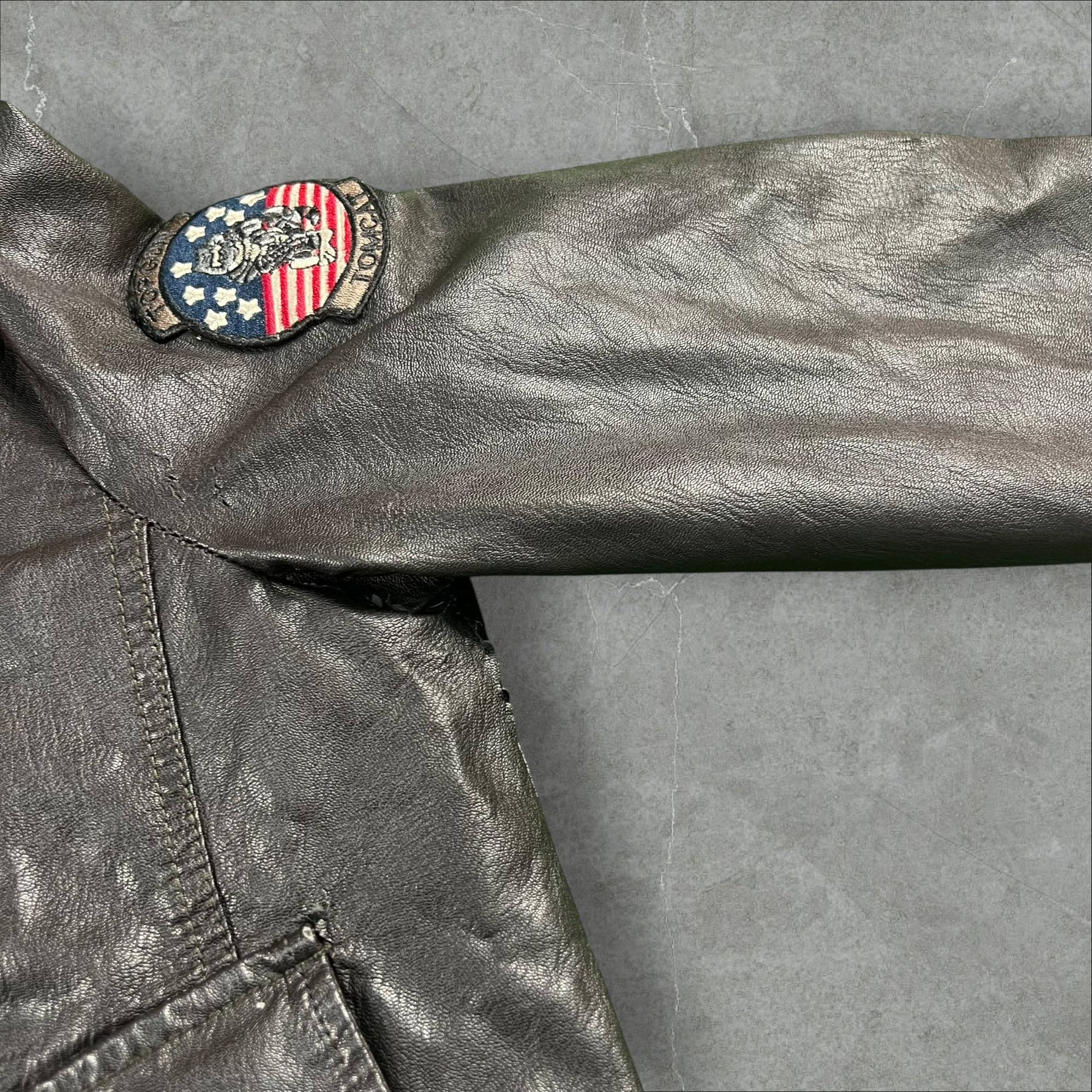 Bomber vintage Top Gun Vegan Leather Top Gun