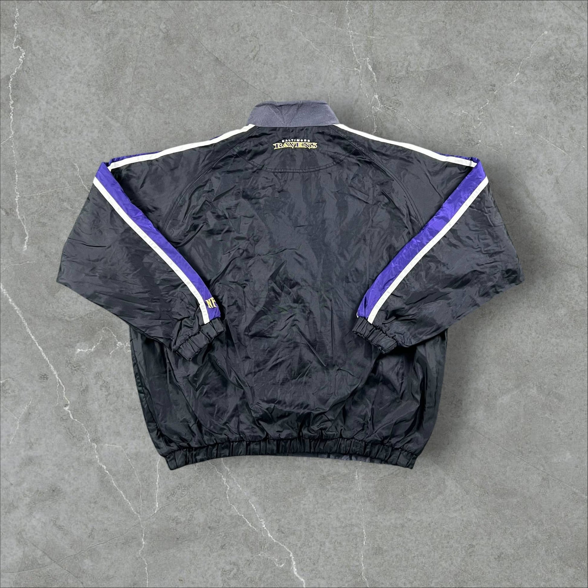 Giacca vintage reversibile anni 90 NFL Baltimore Ravens NFL