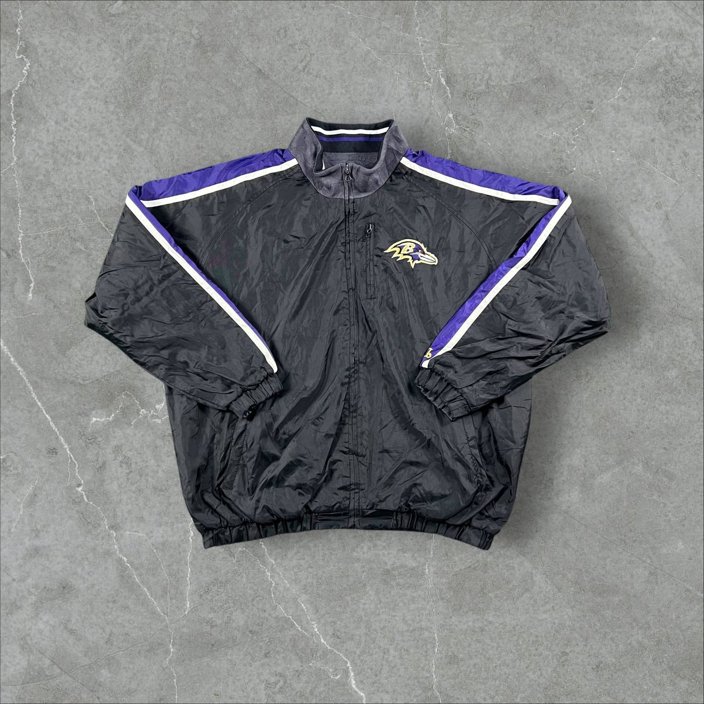 Giacca vintage reversibile anni 90 NFL Baltimore Ravens NFL