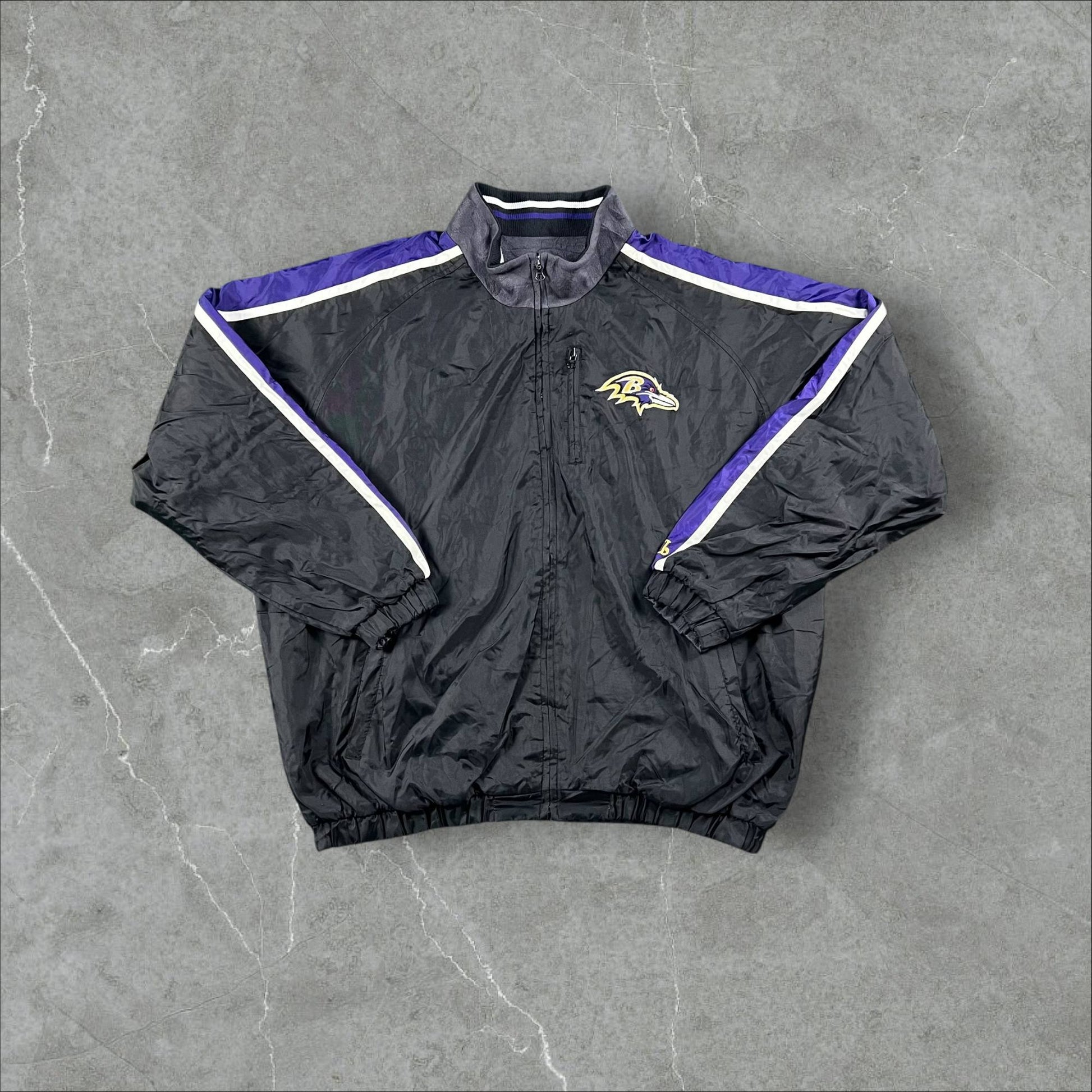 Giacca vintage reversibile anni 90 NFL Baltimore Ravens NFL