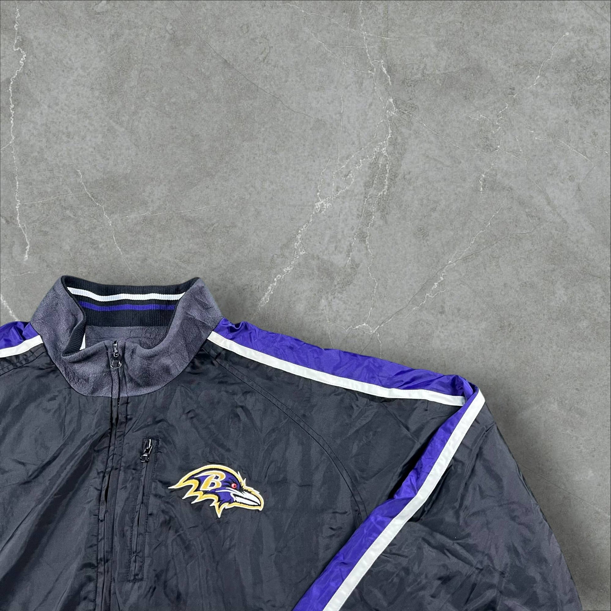 Giacca vintage reversibile anni 90 NFL Baltimore Ravens NFL