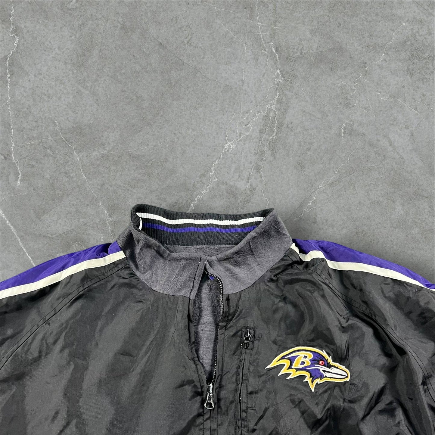 Giacca vintage reversibile anni 90 NFL Baltimore Ravens NFL