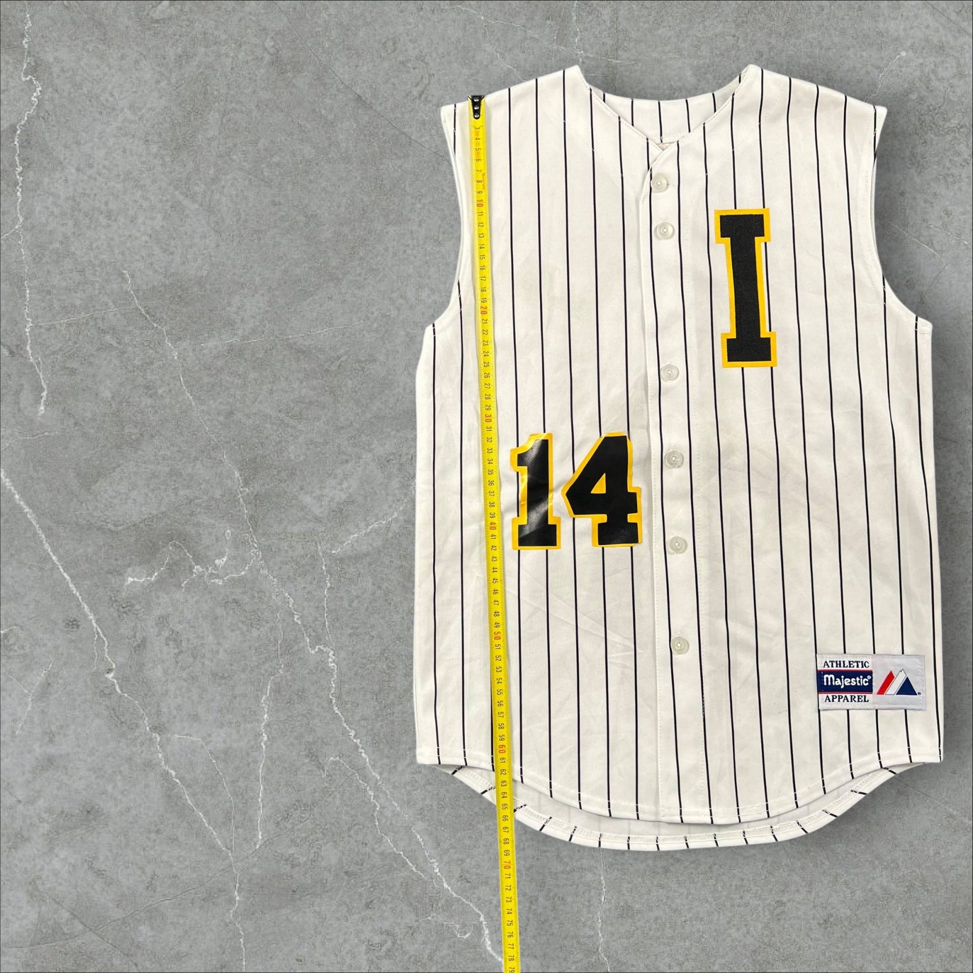 Jersey Majestic Baseball vintage senza maniche Bergman #14 USA Anni ’90 Majestic