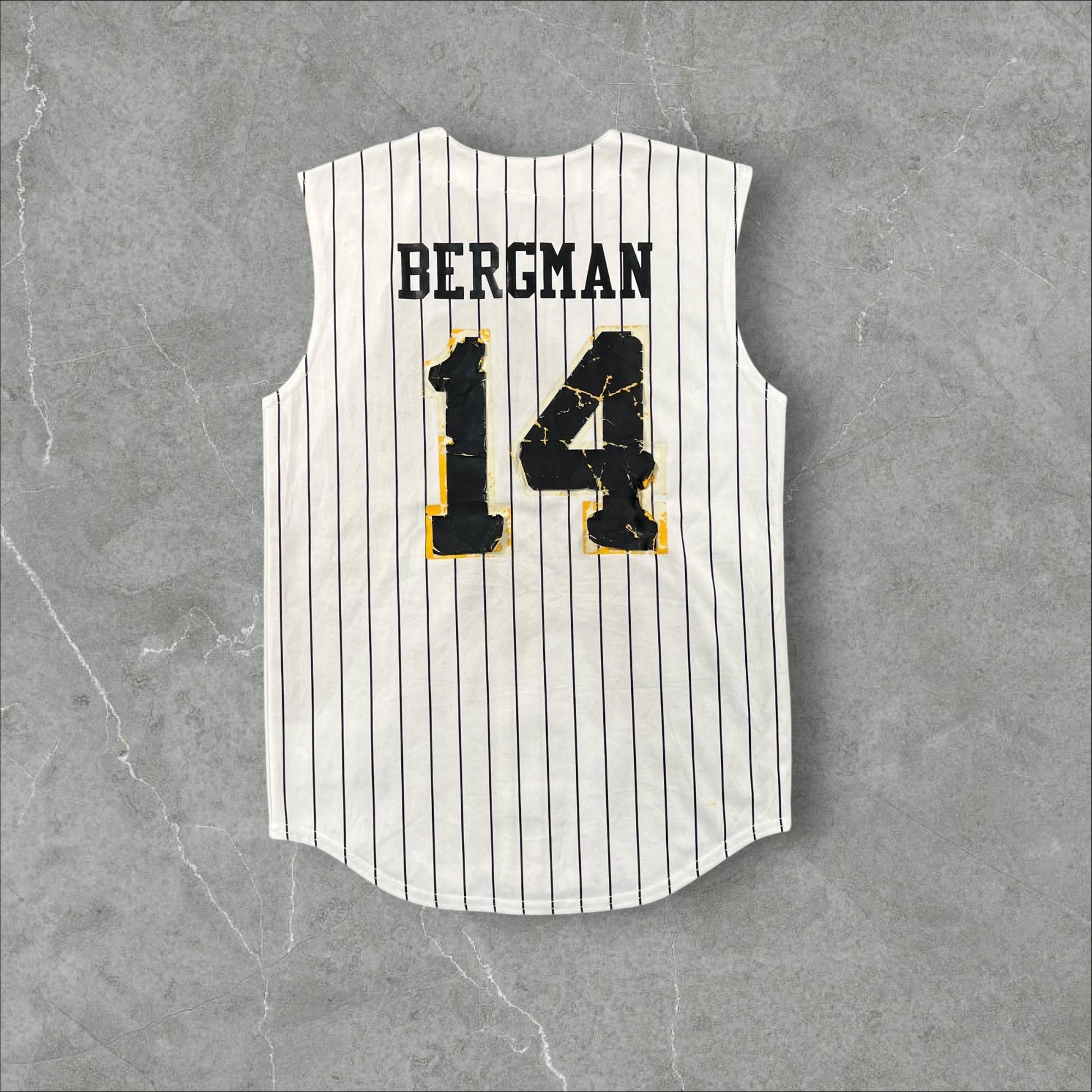 Jersey Majestic Baseball vintage senza maniche Bergman #14 USA Anni ’90 Majestic