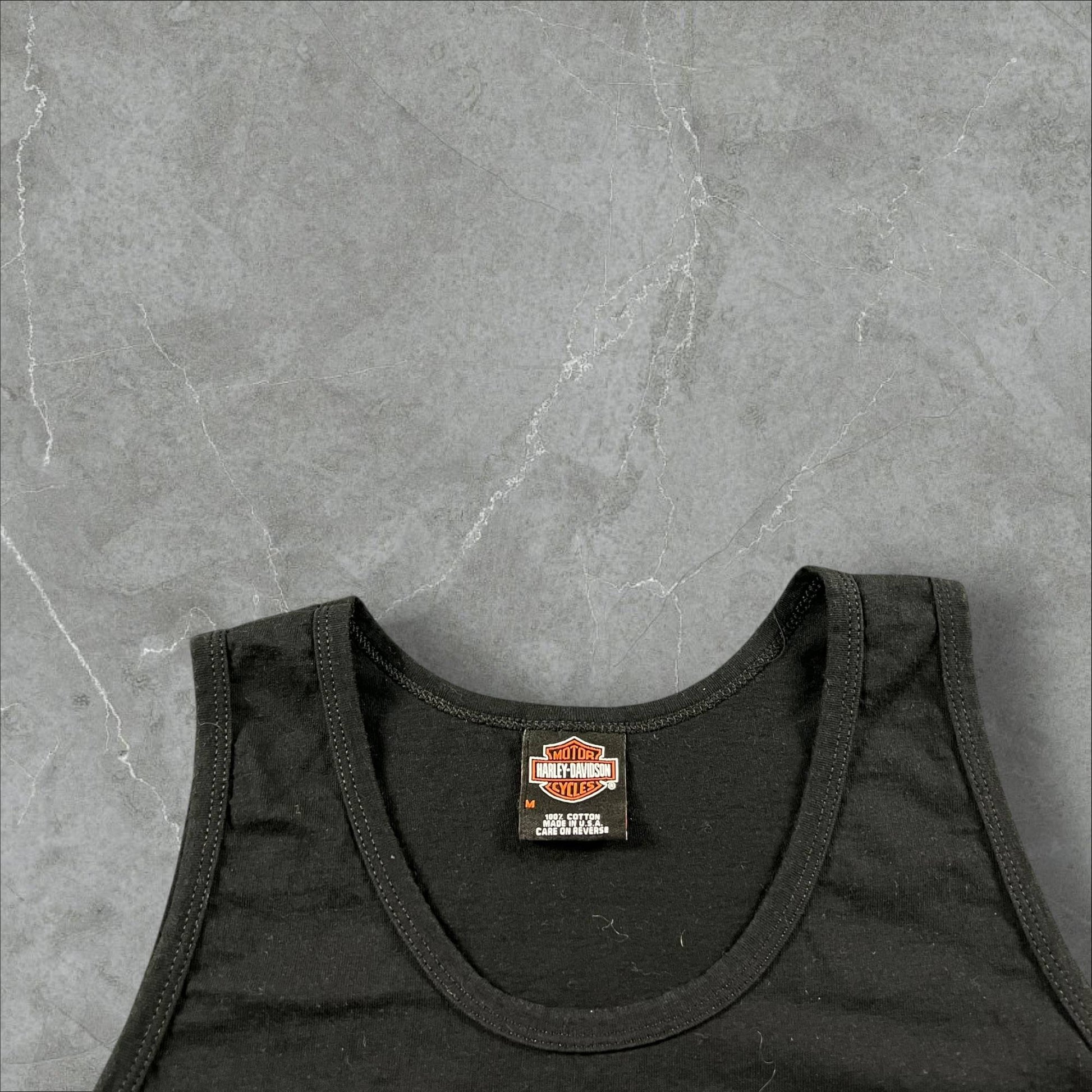 Canotta Vintage Harley-Davidson Valley Belmont OH Wheeling WV Grafica Teschio Harley Davidson