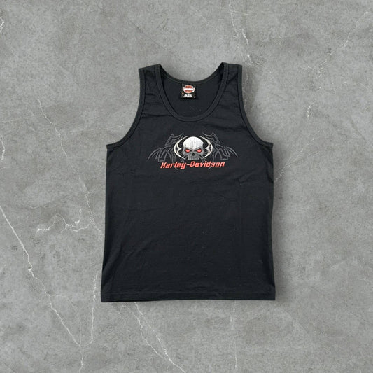 Canotta Vintage Harley-Davidson Valley Belmont OH Wheeling WV Grafica Teschio Harley Davidson