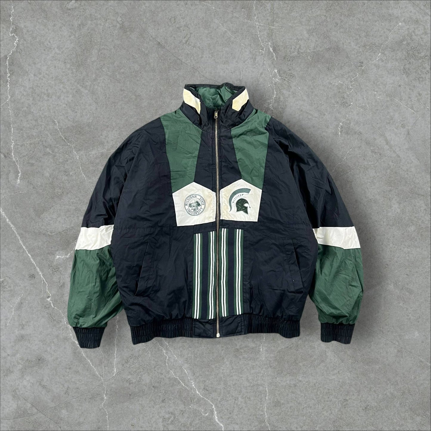 Giacca vintage 90s Pro Player NCAA Michigan State Spartans Pro Player