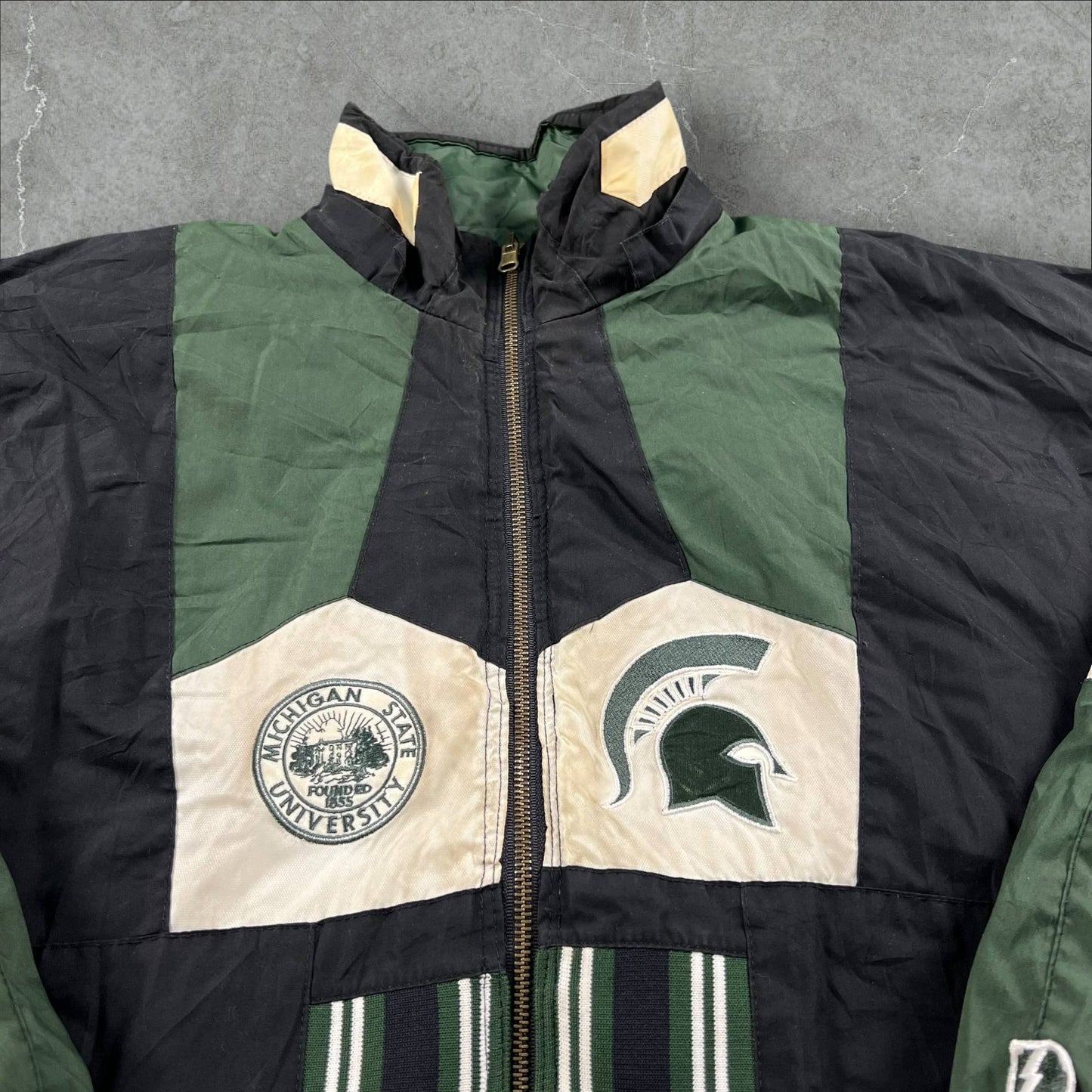 Giacca vintage 90s Pro Player NCAA Michigan State Spartans Pro Player