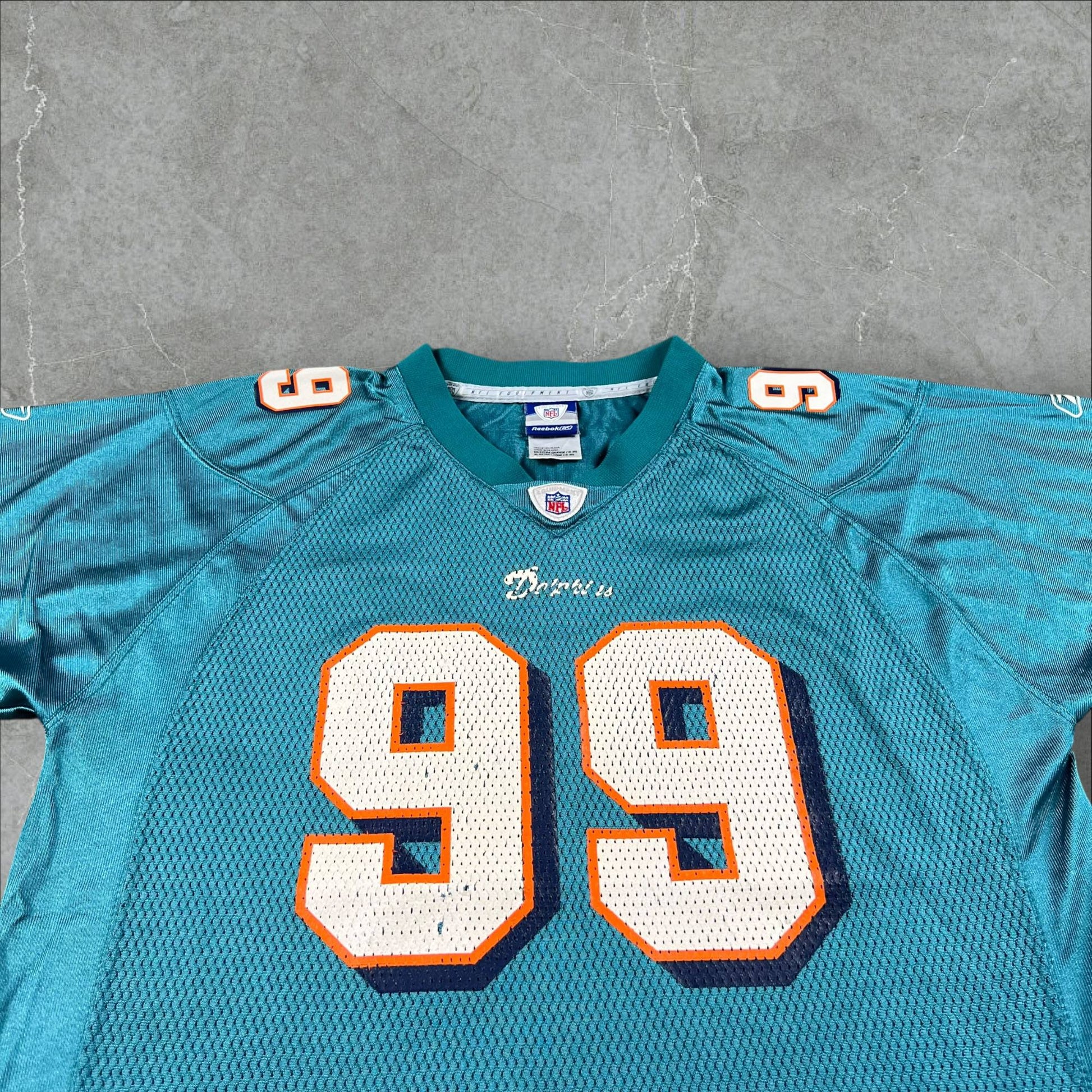 Jersey vintage Anni 2000 Jason Taylor #99 Miami Dolphins Reebok x NFL NFL