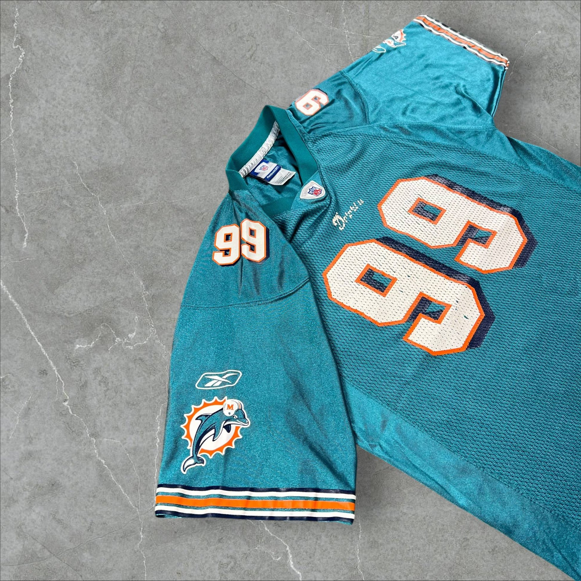 Jersey vintage Anni 2000 Jason Taylor #99 Miami Dolphins Reebok x NFL NFL