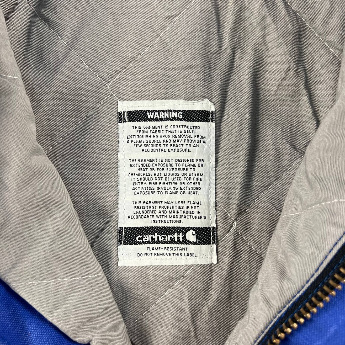 Giacca Carhartt FR Vintage ad Alta Visibilità con Imbottitura Trapuntata Resistente al Fuoco Carhartt