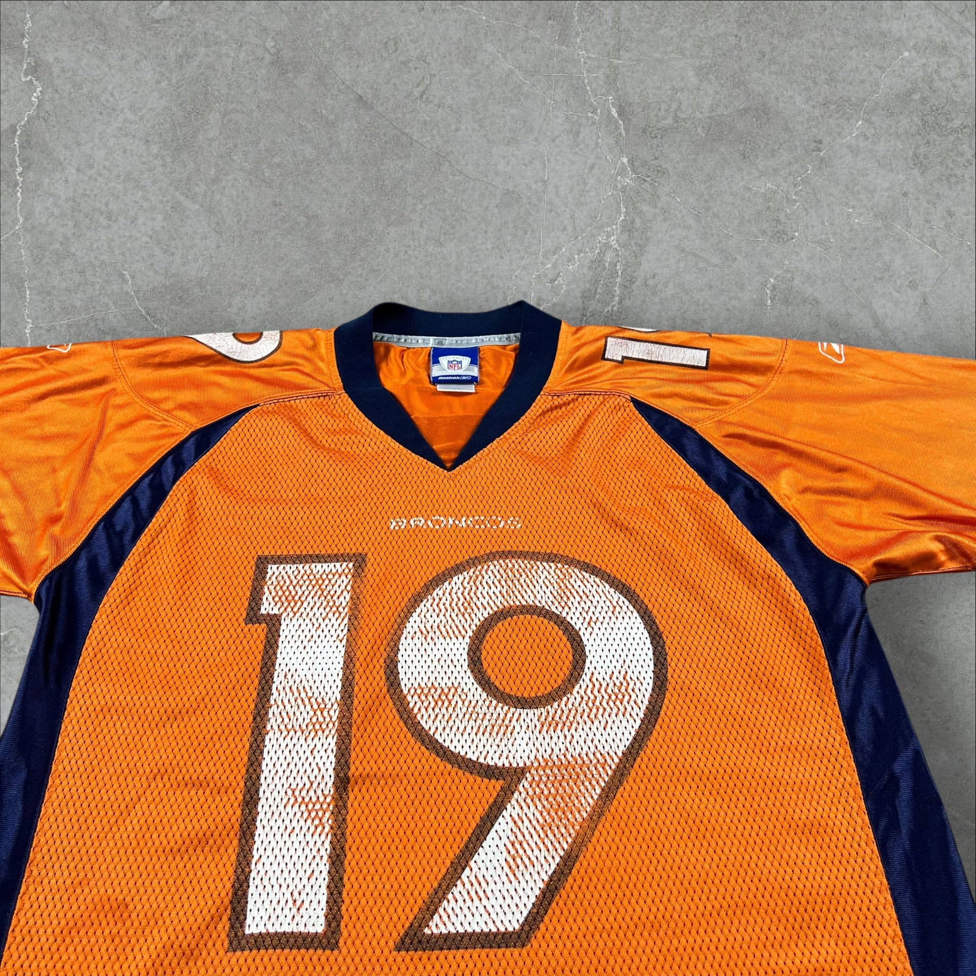 Jersey rara vintage 2005 pre-ritiro Reebok Jerry Rice #19 Denver Broncos NFL NFL