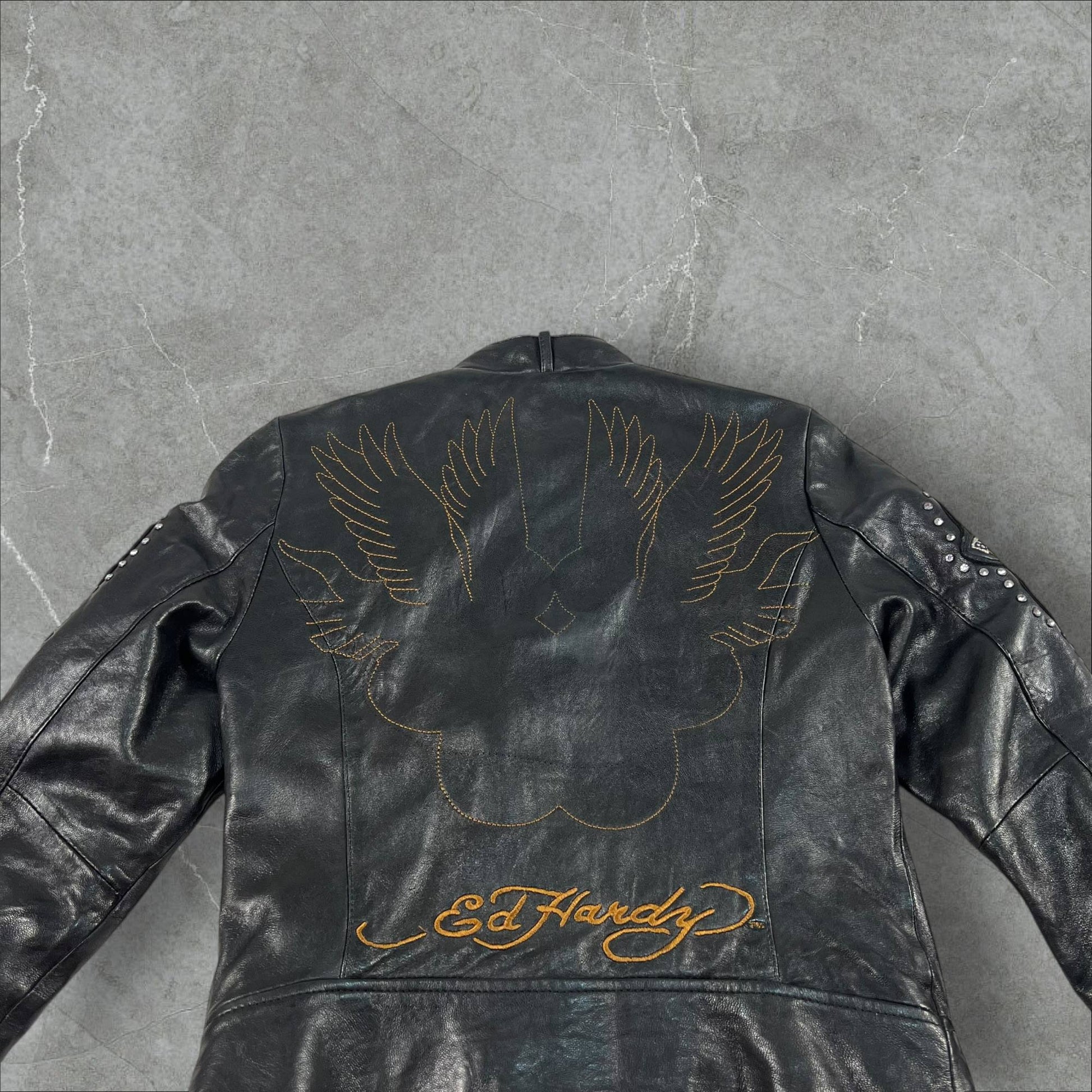 Giacca Vintage Ed Hardy x Avirex 100% Pelle Avirex