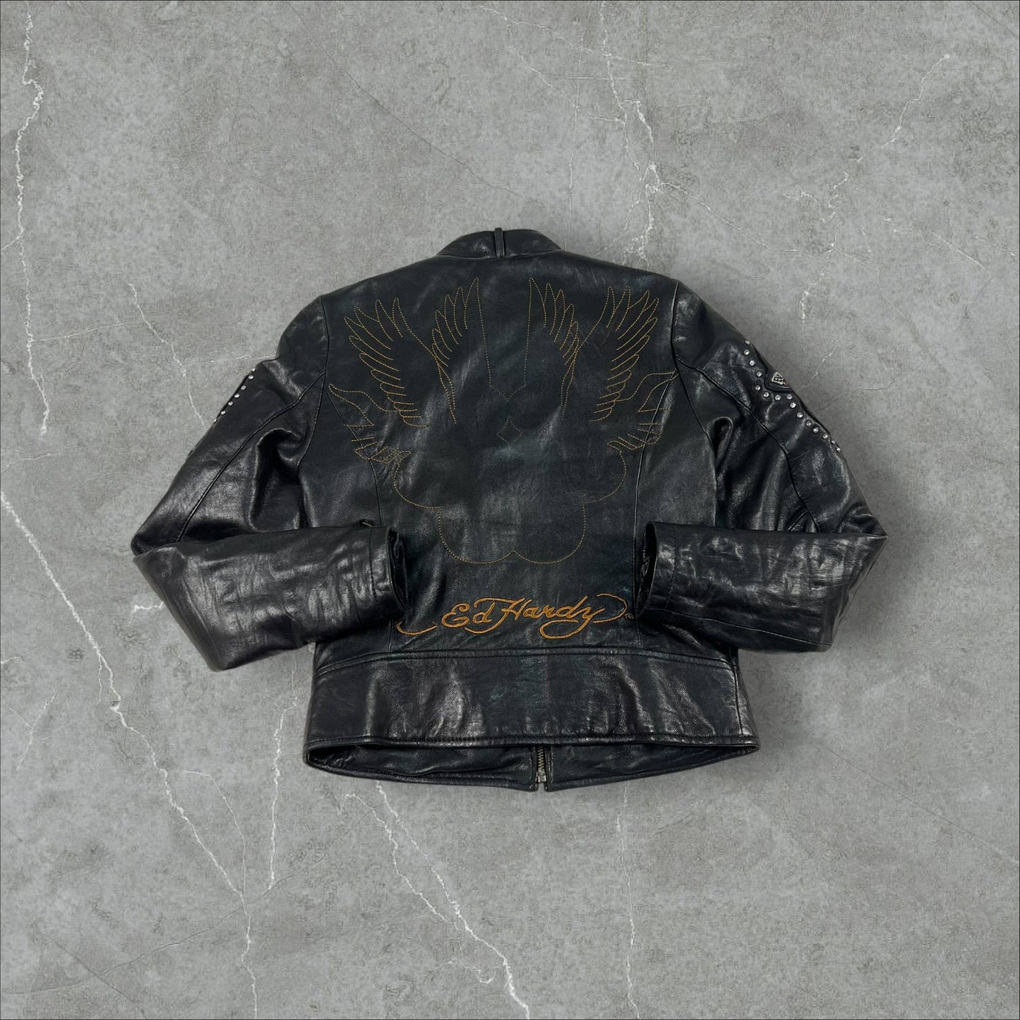 Giacca Vintage Ed Hardy x Avirex 100% Pelle Avirex