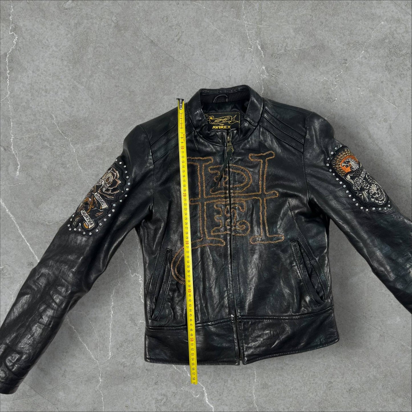 Giacca Vintage Ed Hardy x Avirex 100% Pelle Avirex