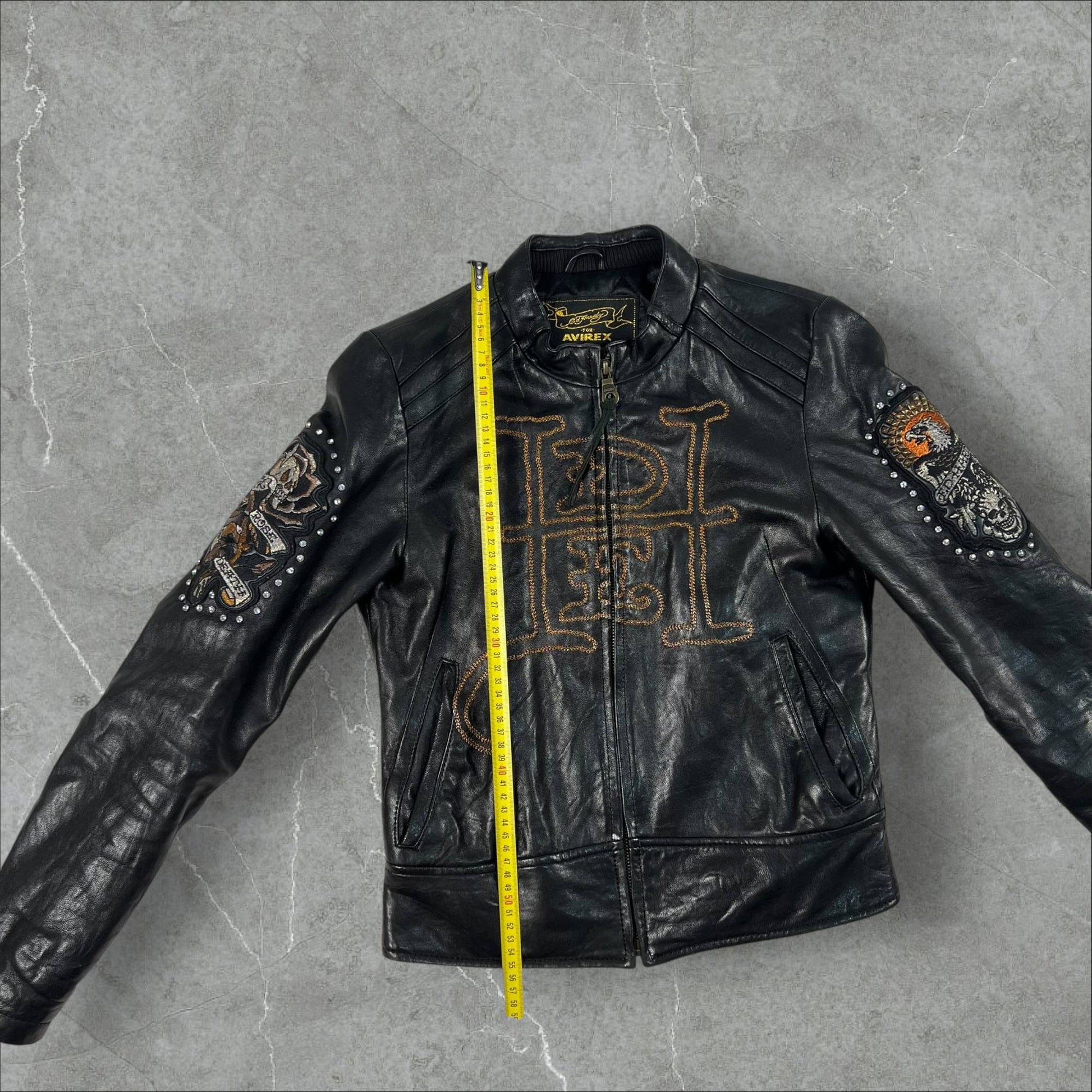 Giacca Vintage Ed Hardy x Avirex 100% Pelle Avirex
