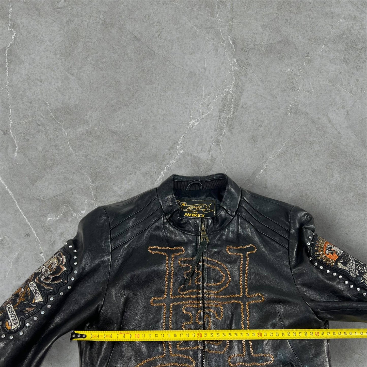 Giacca Vintage Ed Hardy x Avirex 100% Pelle Avirex