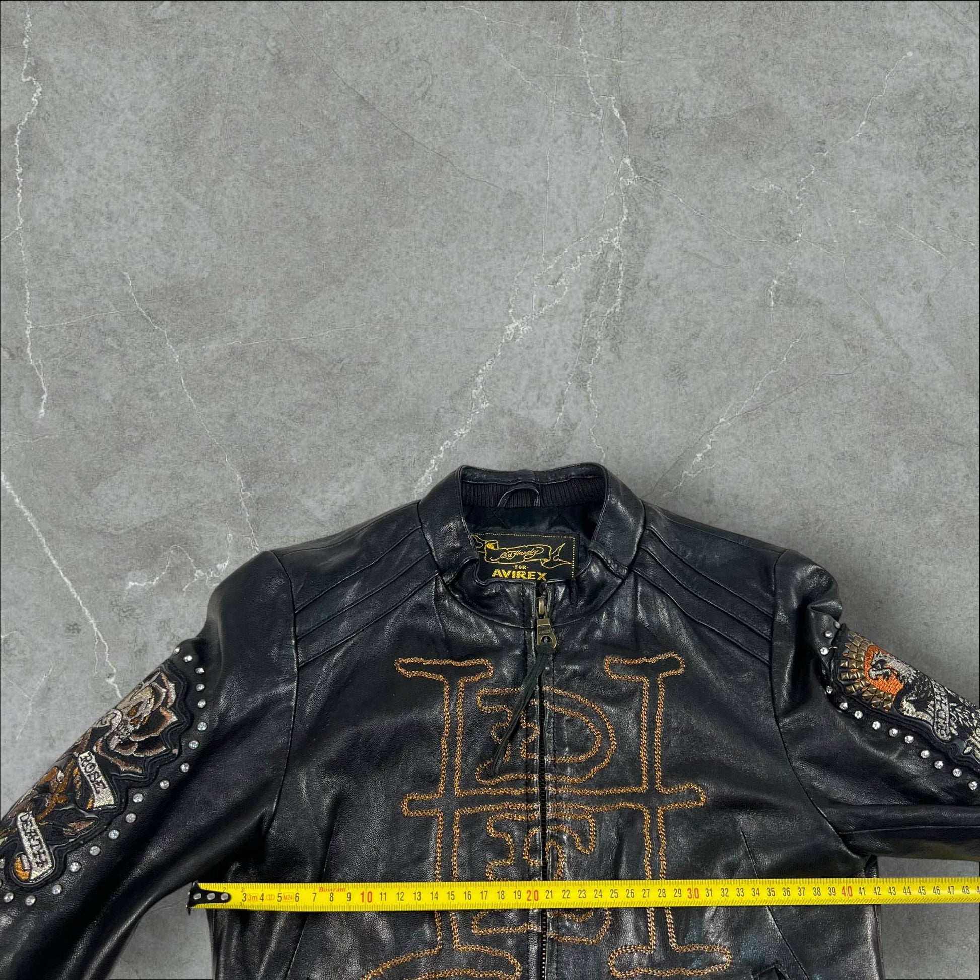 Giacca Vintage Ed Hardy x Avirex 100% Pelle Avirex