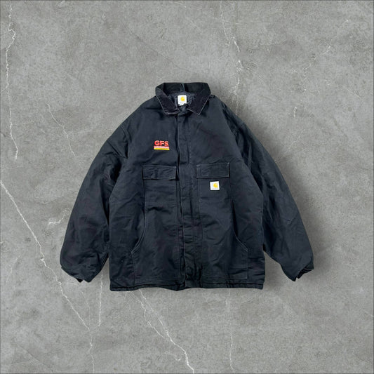 Giacca vintage Carhartt GFS Quilted Insulated Work Jacket - Style 111157 BLK Carhartt