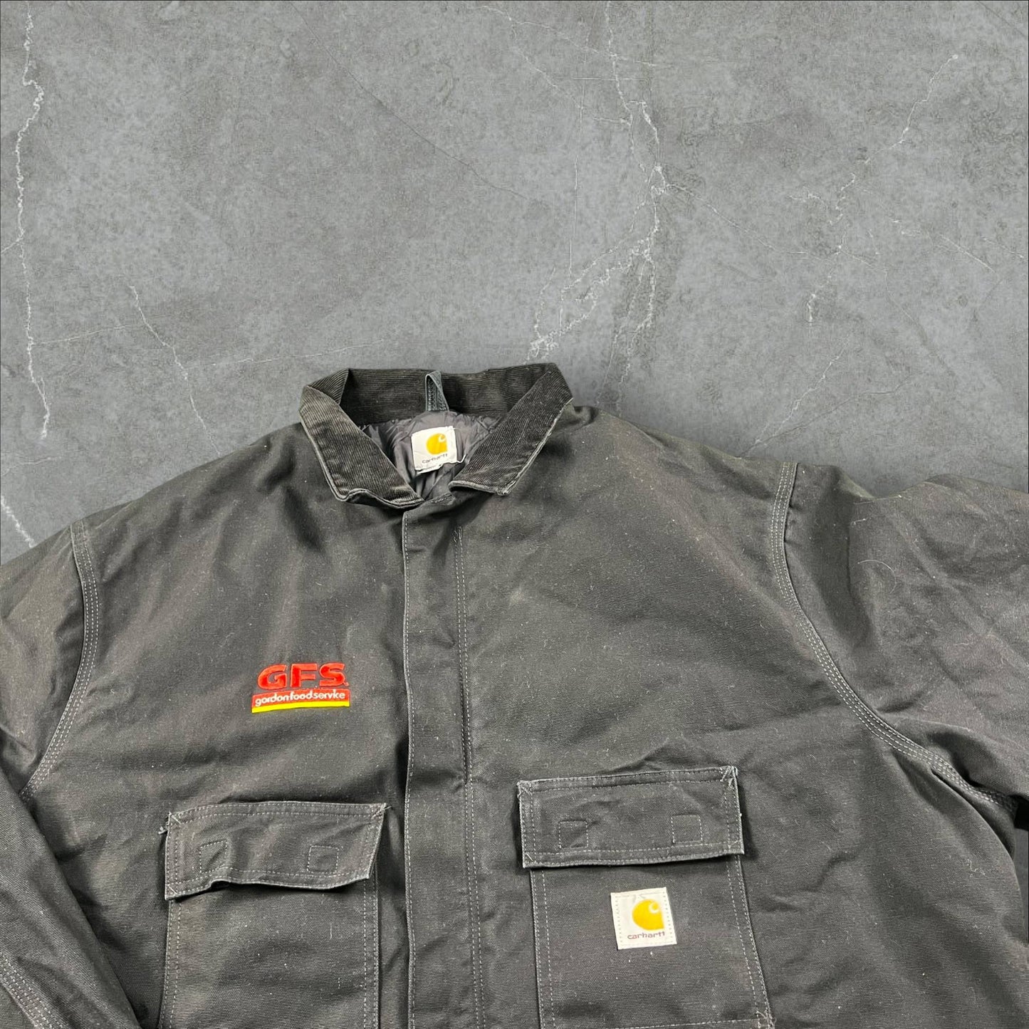 Giacca vintage Carhartt GFS Quilted Insulated Work Jacket - Style 111157 BLK Carhartt