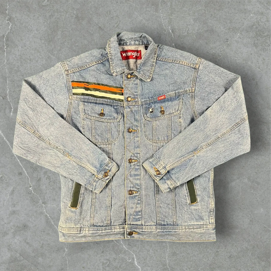 Giacca in jeans Wrangler x University Miami Hurricanes custom Wrangler