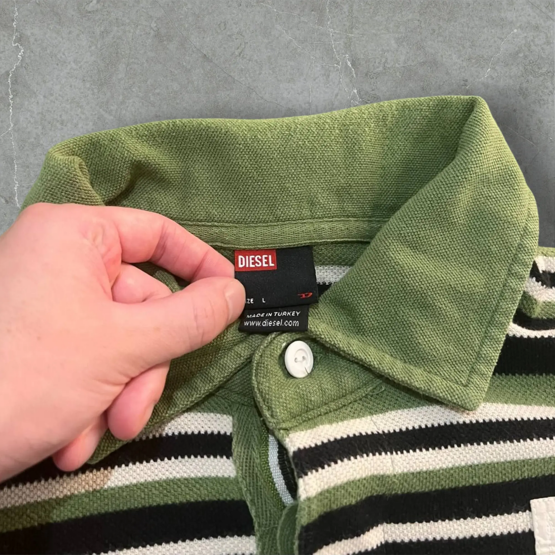 Polo a maniche lunghe Diesel Club Vintage Stripe Y-2 FC Pradesh Diesel
