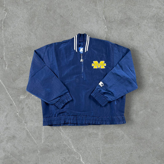 Giacca Quarter Zip vintage Starter Michigan Wolverines Starter