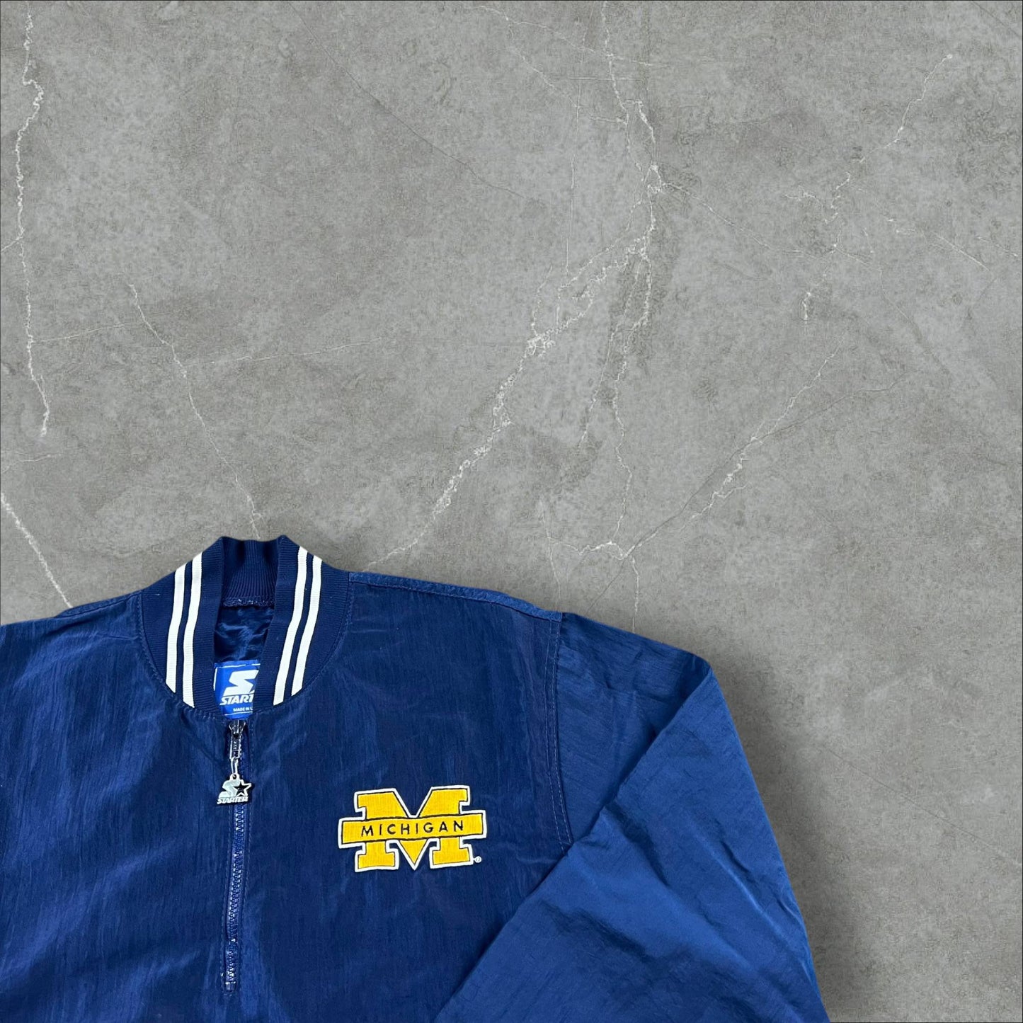 Giacca Quarter Zip vintage Starter Michigan Wolverines Starter