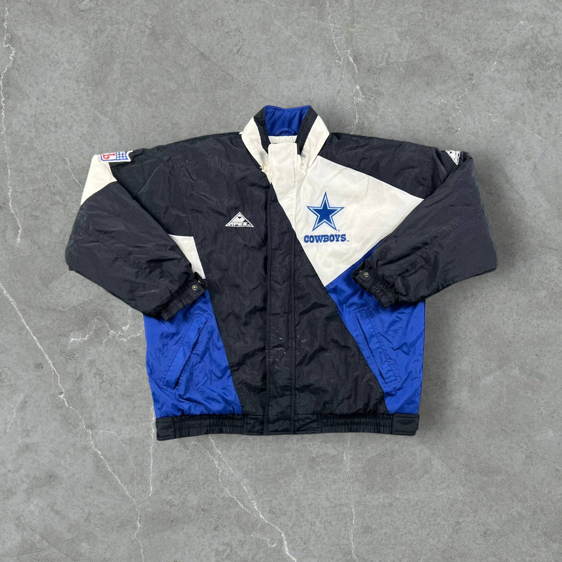 Giacca vintage anni 90 Apex One Pro Line x NFL Dallas Cowboys NFL