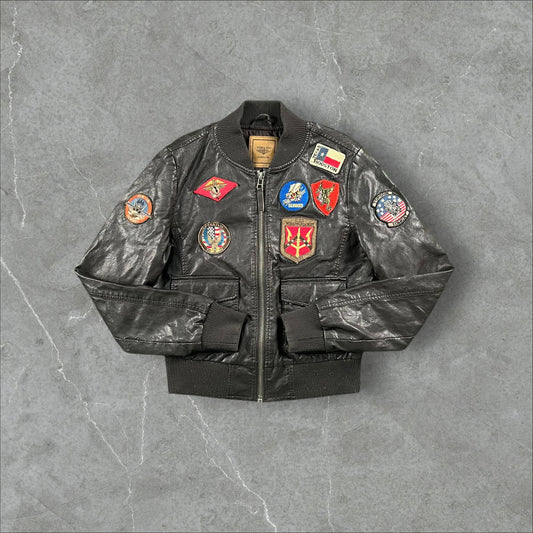 Bomber vintage Top Gun Vegan Leather Top Gun