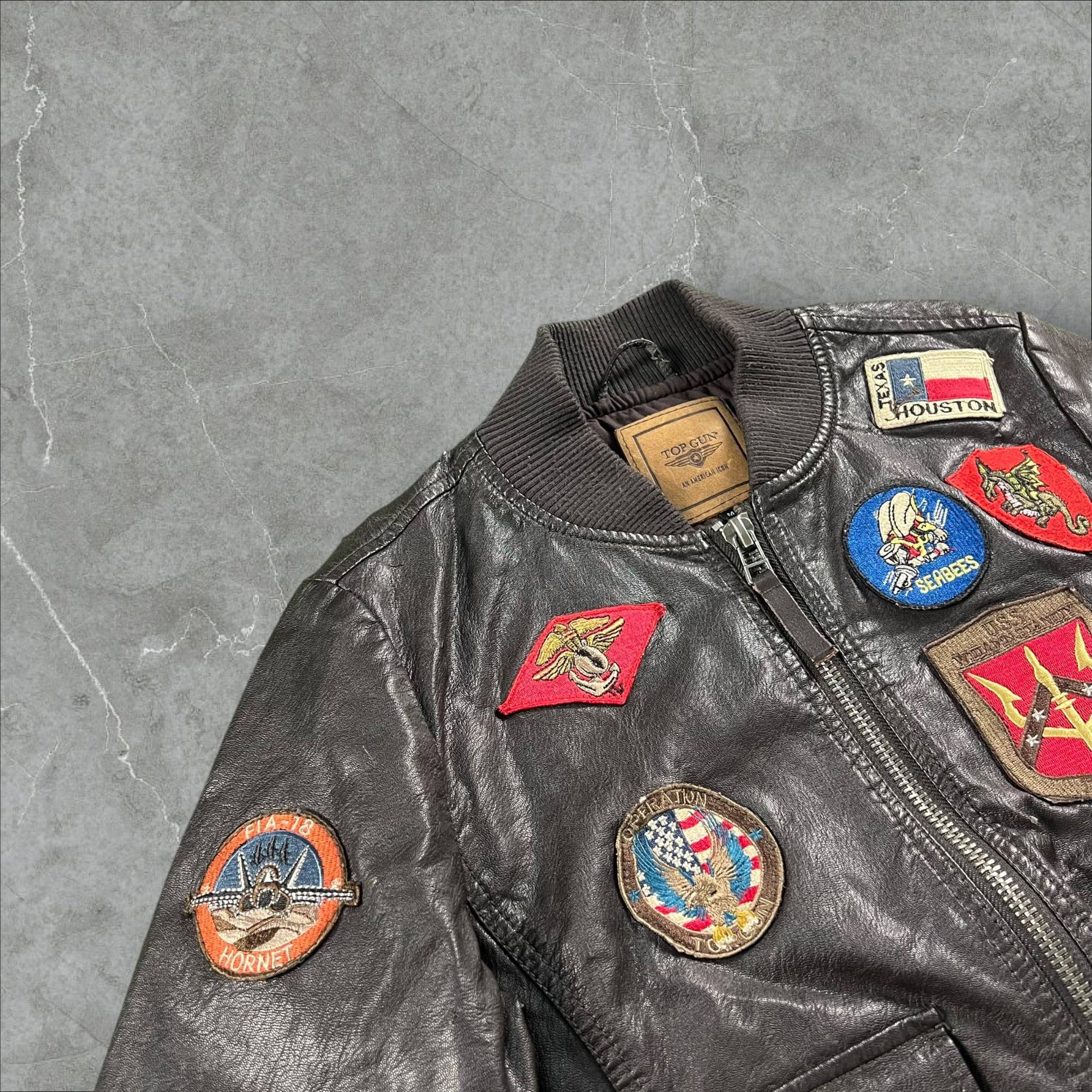 Bomber vintage Top Gun Vegan Leather Top Gun
