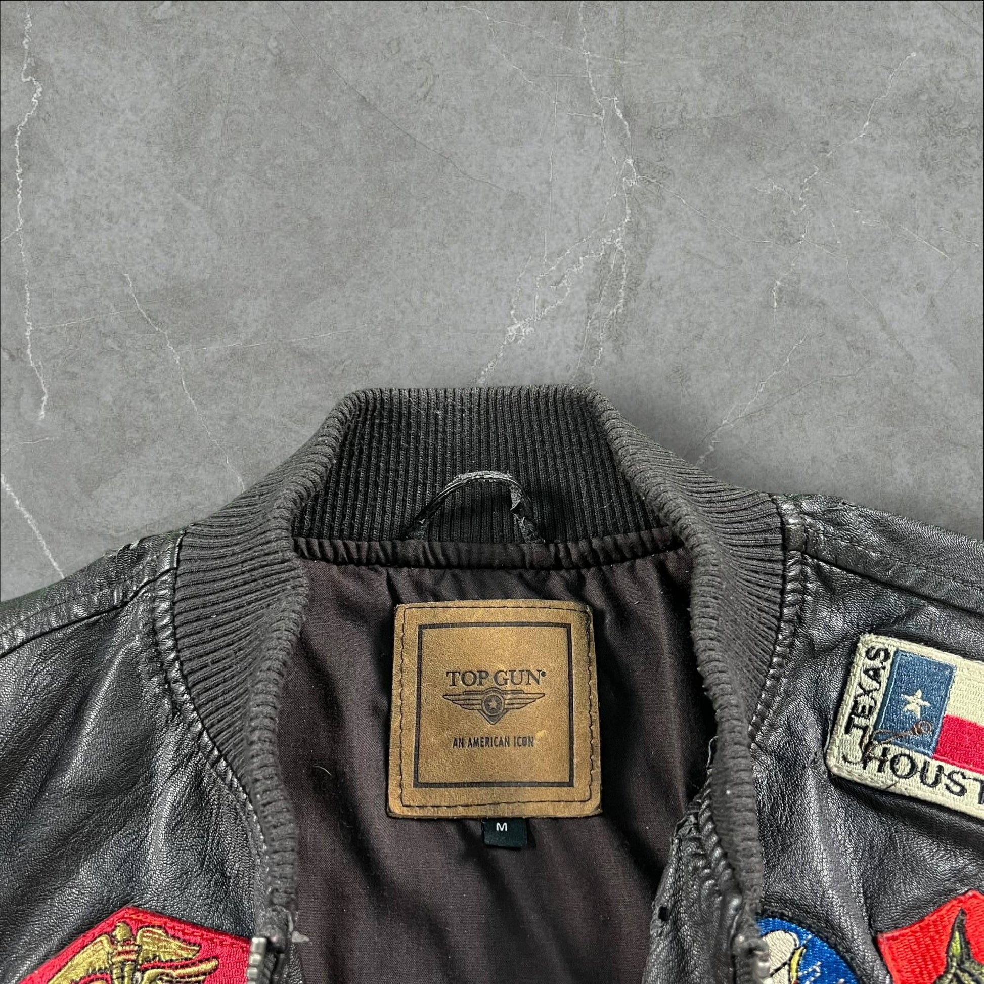 Bomber vintage Top Gun Vegan Leather Top Gun