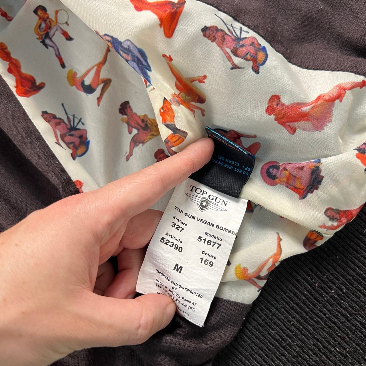 Bomber vintage Top Gun Vegan Leather Top Gun