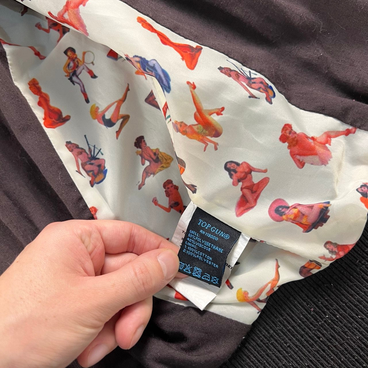 Bomber vintage Top Gun Vegan Leather Top Gun